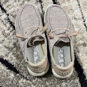 Hey Dude Kids Moccasins in Tan and Cream